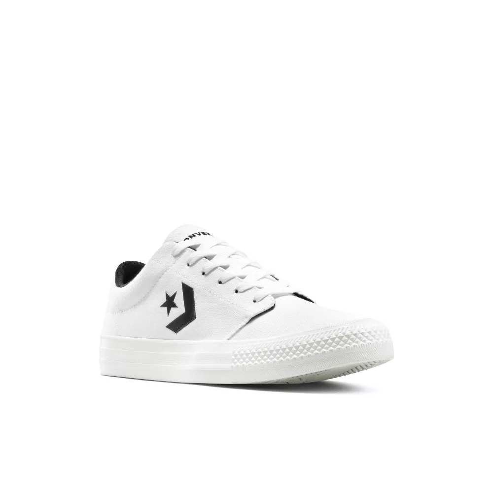 Converse White Low-Top Sneakers with Black Logo